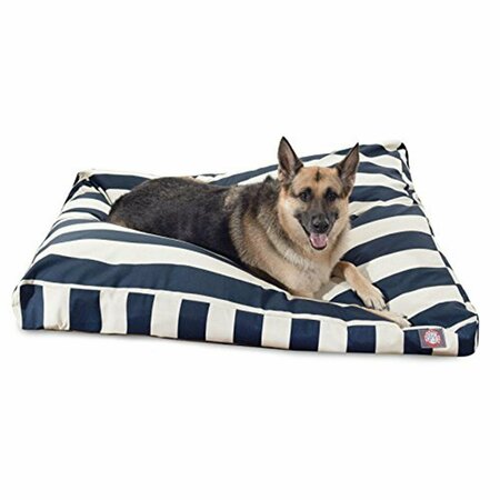 RIVER SOAP CO MajesticPet  42 x 50 in. Vertical Stripe Rectangle Pet Bed, Navy Blue MA331137